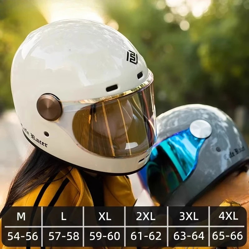 FASEED Motorcycle Helmet Moto Retro Helmet Men Motorbike Riding Motocross Full Face Helmets Capacete De Moto