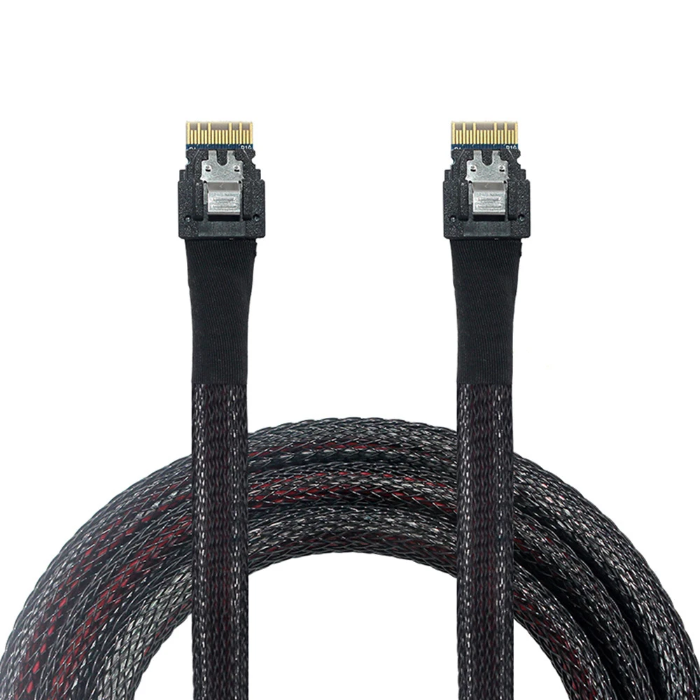 0.5m 1m Slim SAS SFF-8654 4i 38P Server Motherboard Backplane Cable for Computer Hard Disk