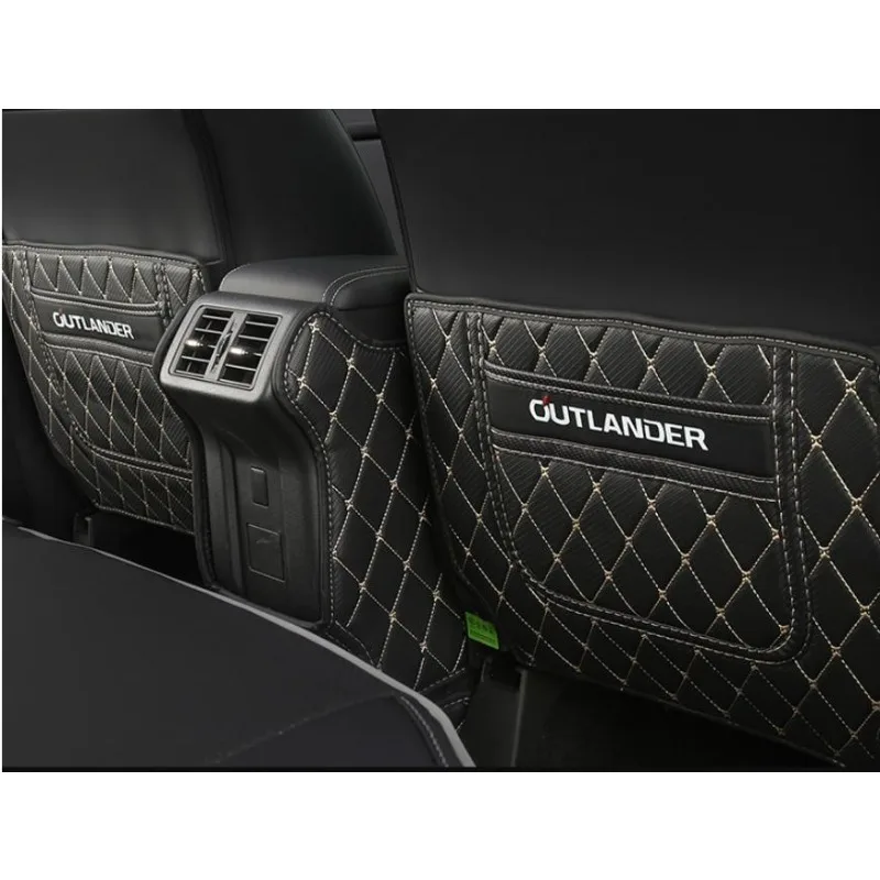 

Car armrest box Back row anti kicking pad holster Artificial Leather for MITSUBISHI outlander 2019 Accessories Car-styling