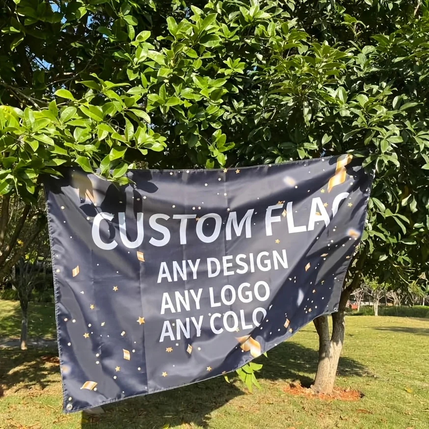 1 Bandera de Poliéster Personalizada - Decoración Interior/Exterior, Bandera Resistente para Fiestas, Eventos y Jardines, Cualqui