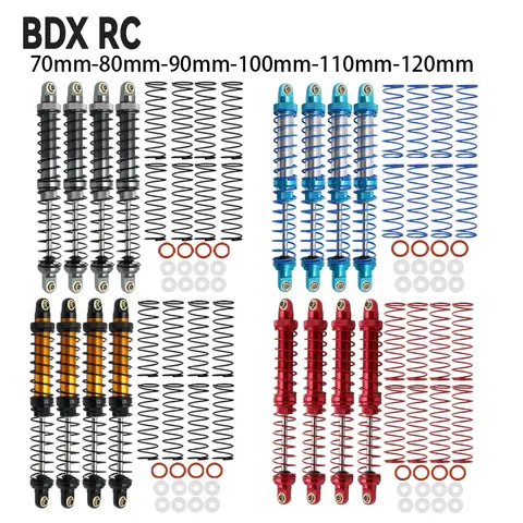 Metal 70mm 80mm 90mm 100mm 110mm 120mm Shock Absorber Oil Damper for 1/10 RC Crawler Car Axial SCX10  AXI03007 RBX10 D90 TRX4