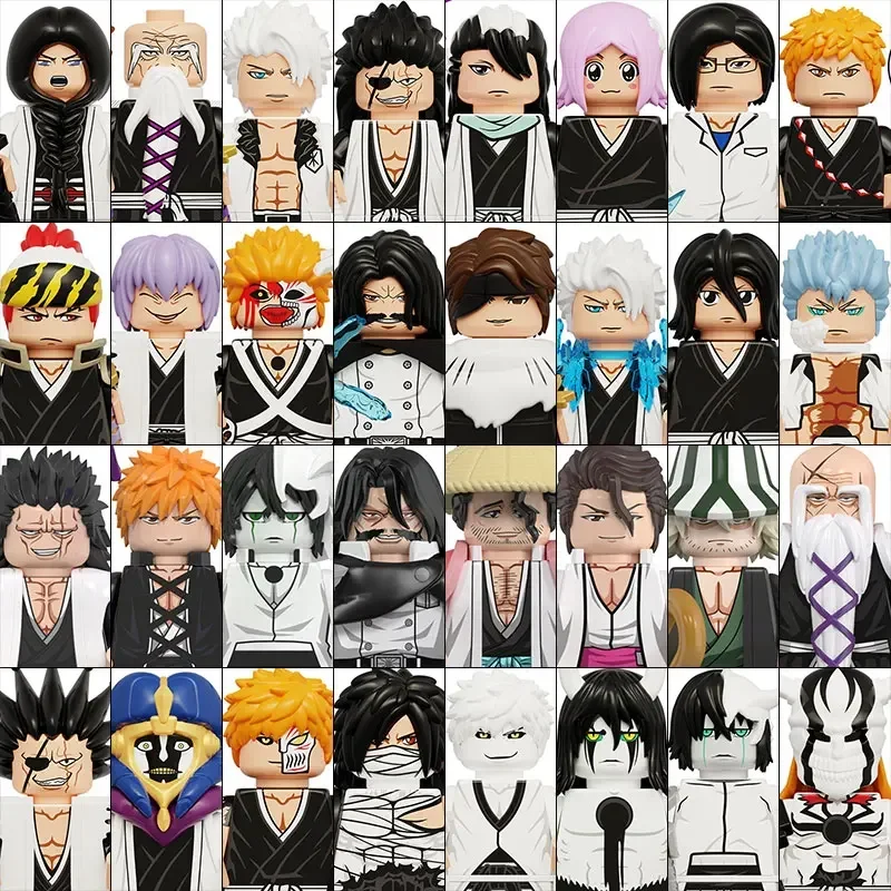 Bleach Jujutsu Kaisen bloques de construcción Itadori Yuji Gojo Satoru Ryomen Ichigo Mini figura de acción accesorios regalos de navidad
