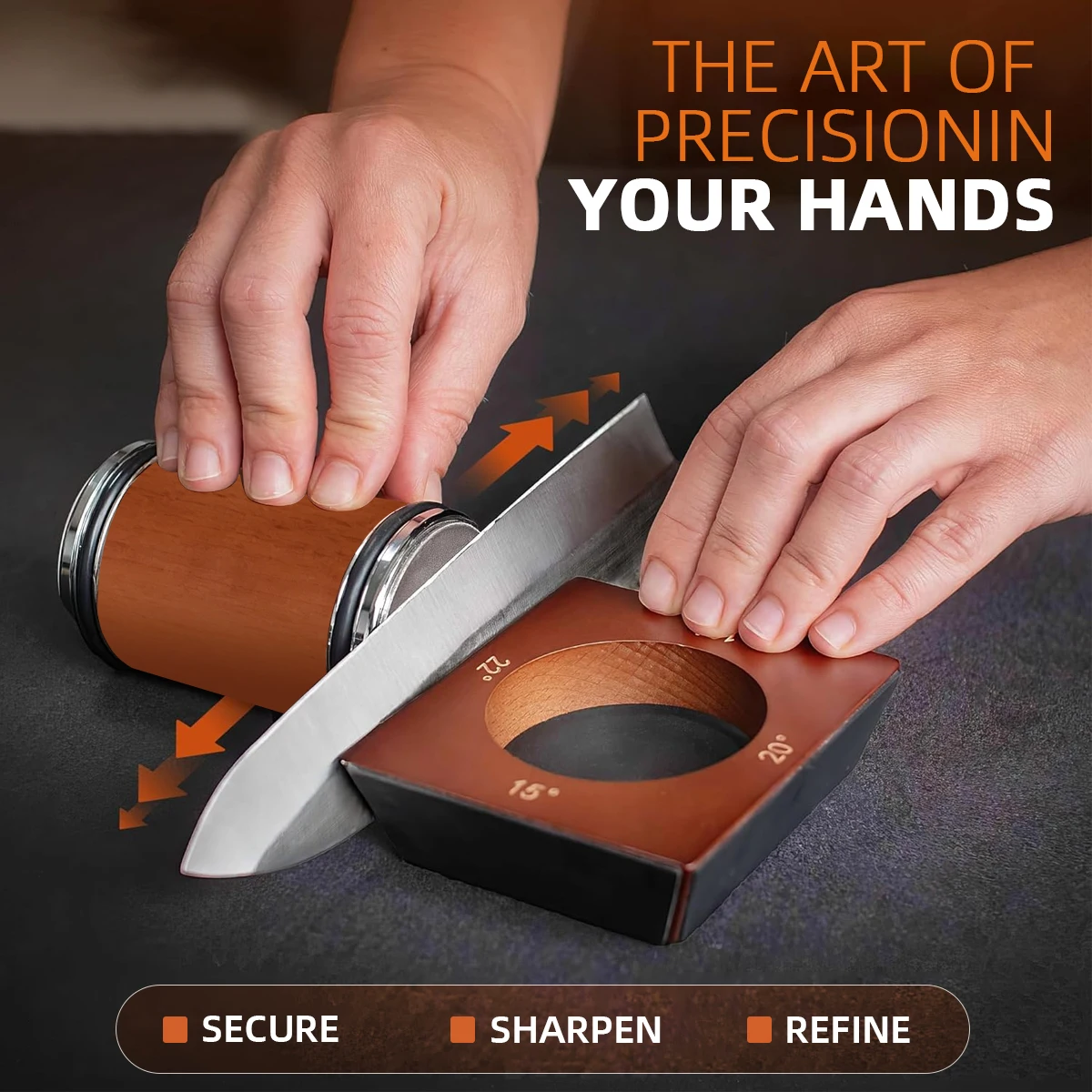 4 Angles Rolling Knife Sharpener Kit For Straight Edge Roller Knife Sharpening With Industry Diamonds Whetstone Chef Knife Set