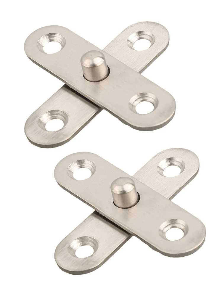 Internal Door Wooden Door Home Rotating Hinge Set Tone Door Kit Repair Rotary 2pcs Hardware Hinge Pivot Silver