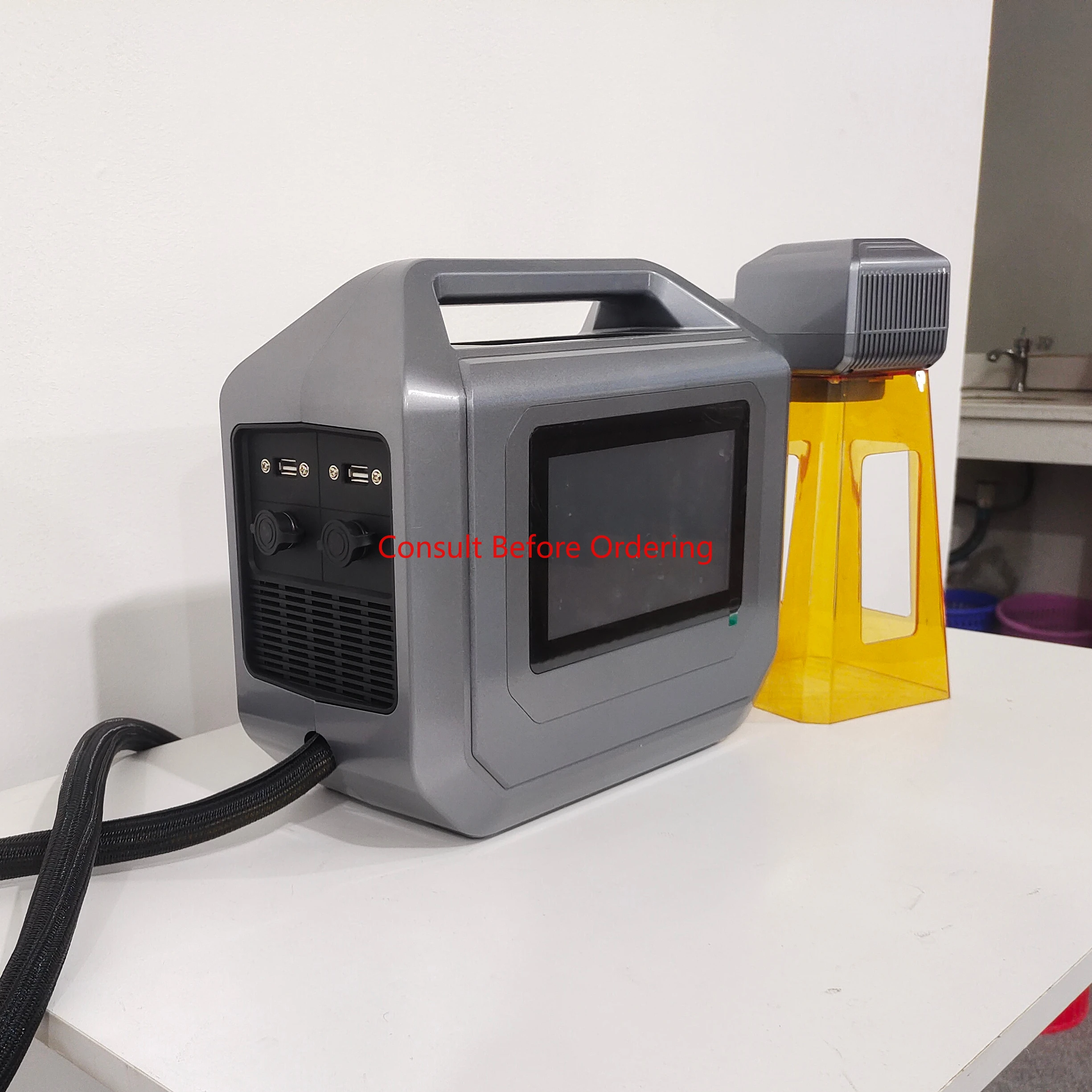 Macchina per marcatura portatile piccola mini stampante portatile da 20 W per CS in plastica