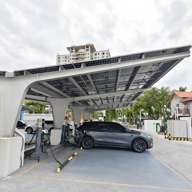Solar Panel Ground Mounting Carport System Aluminum Frame PV Parking Structure Waterproof Outdoor Solar Canopy Support Kit