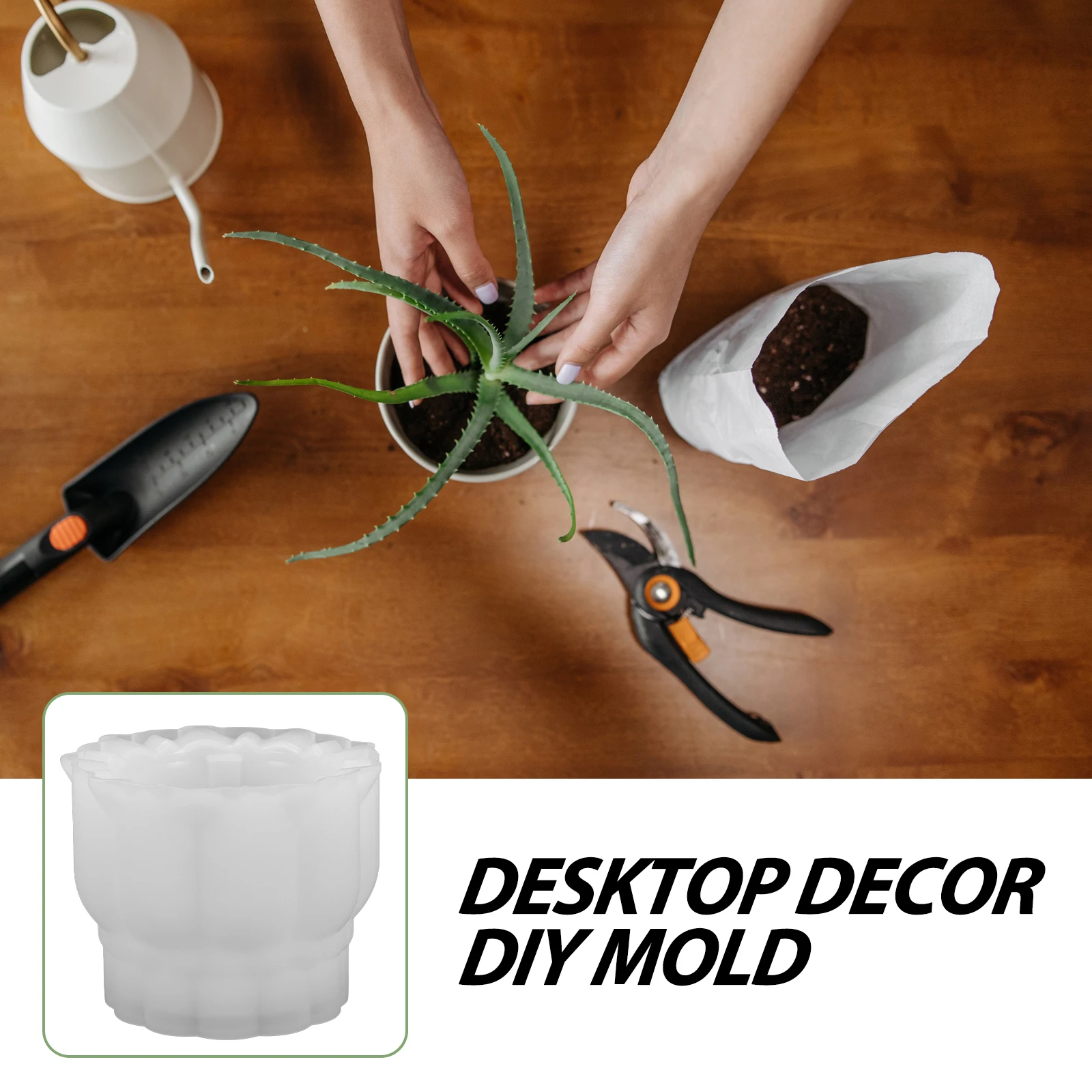 

Silicone Vase Planter Plant Mold DIY Craft Flowerpot Brush Holder Plant Brush Holder Pot Mold Pot Desktop Decor HP112