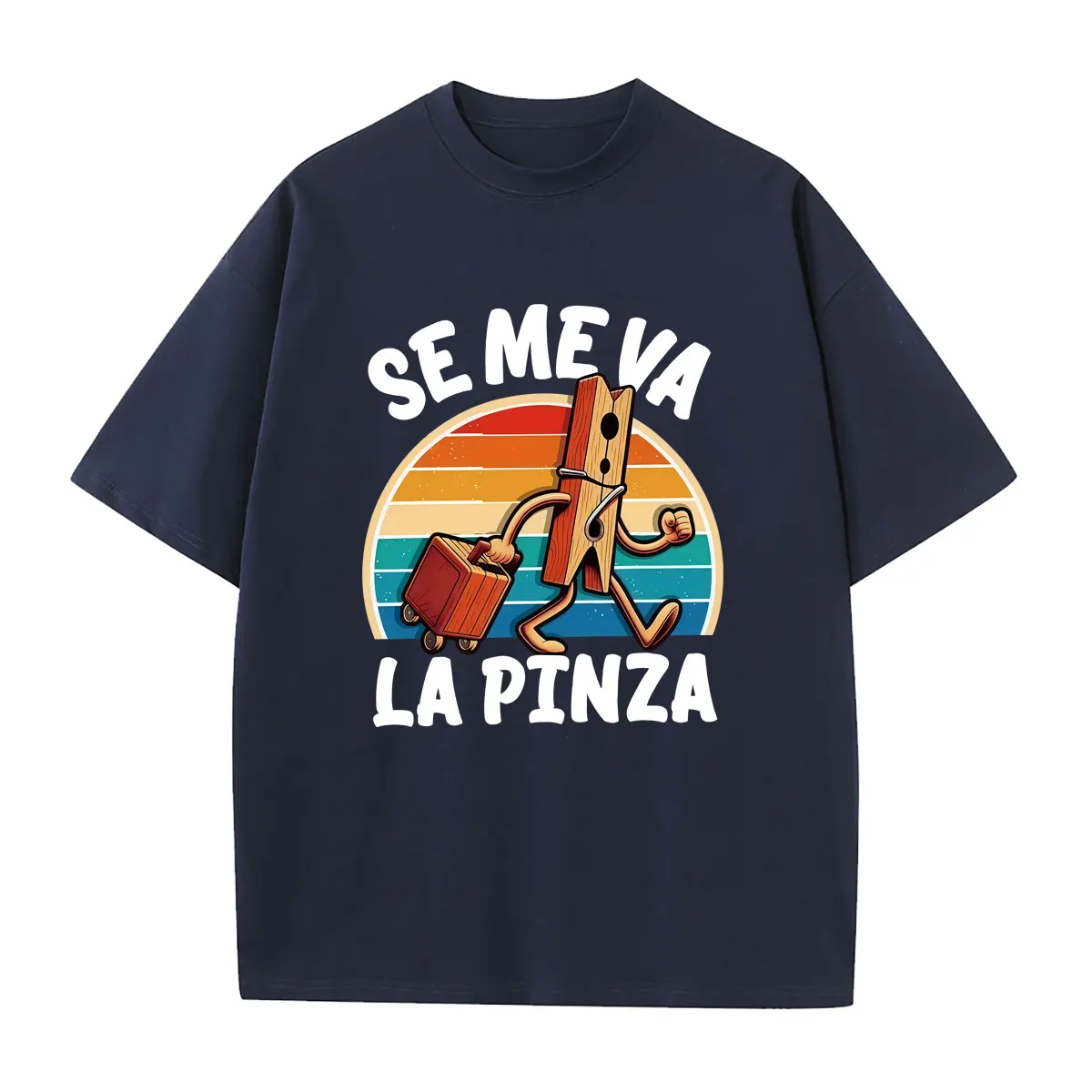 Se Me Va La Pinza T-shirt Funny Spanish Jokes Vintage T Shirt Men Women Casual Humor Cotton T Shirts Men's Oversized T-shirts