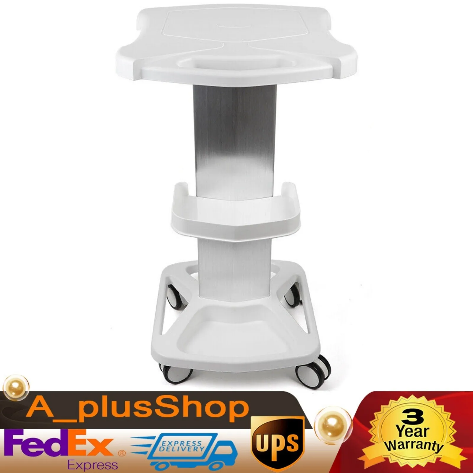 

Dental Trolley Medical Cart Steel Mobile Tool Cart Swivel Caster