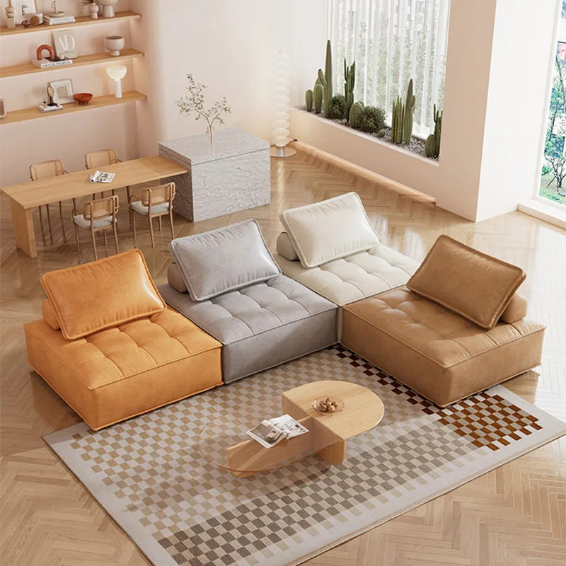 #Modern Luxury White Convertible Chaise Lounge Couch Square L-Shaped Sectional Sofa for Living Room Furniture Modular Sofa