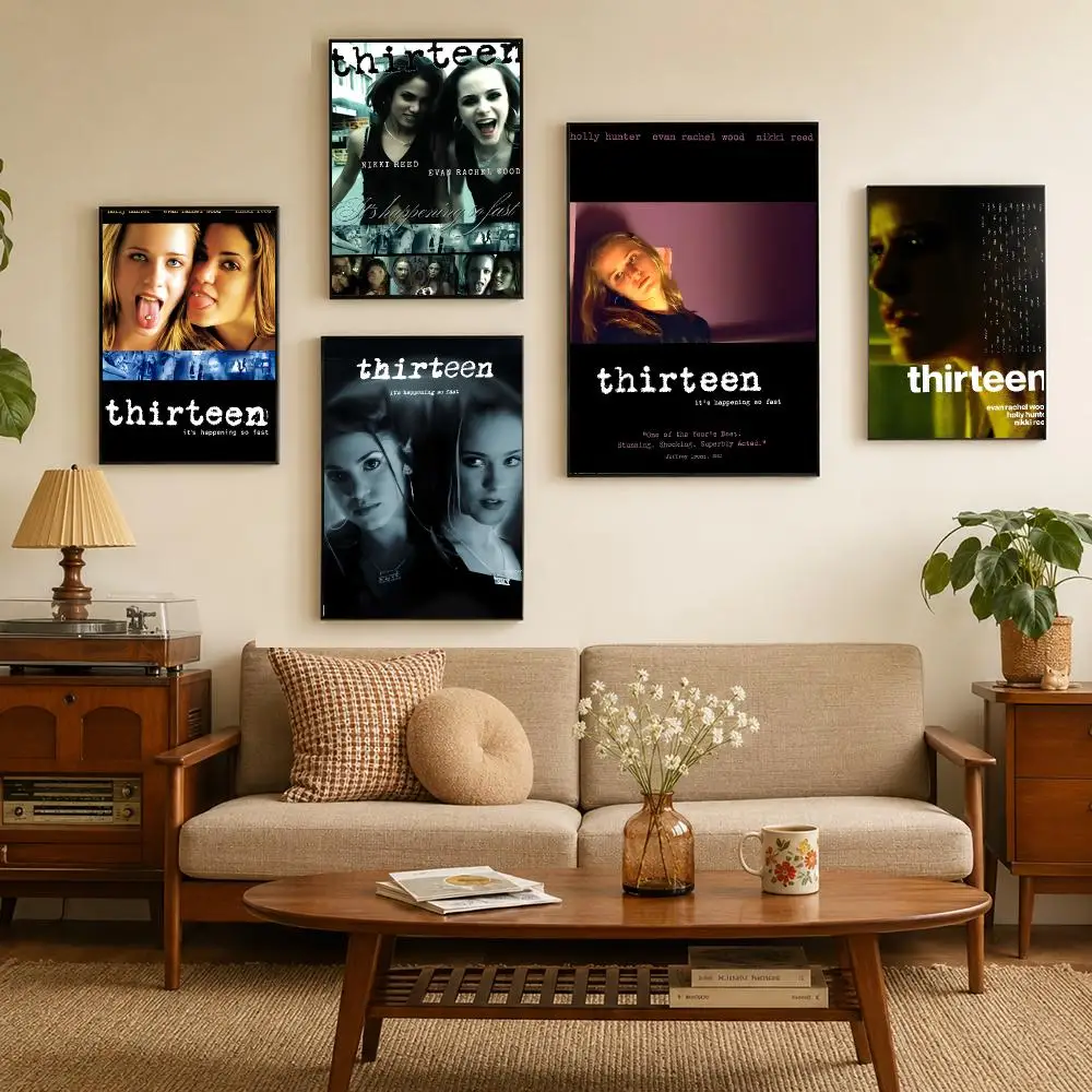 Movie T-Thirteen Poster Self-adhesive Waterproof Paper Stickers For Wall Decoration In Bedrooms And Bar Rooms