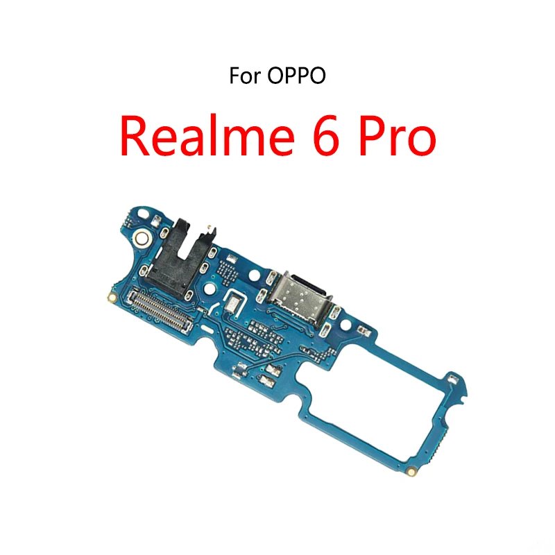 Puerto de carga USB, Conector de enchufe, Cable flexible para OPPO Realme 6 Pro, módulo de placa de carga