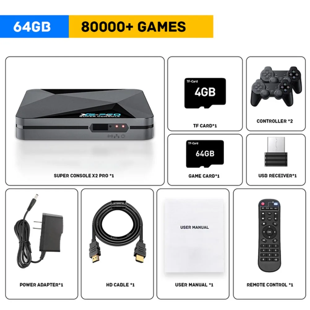 

Three System Game Console Set-Top Box Powerful Decoding Video Game Player Game Accessories