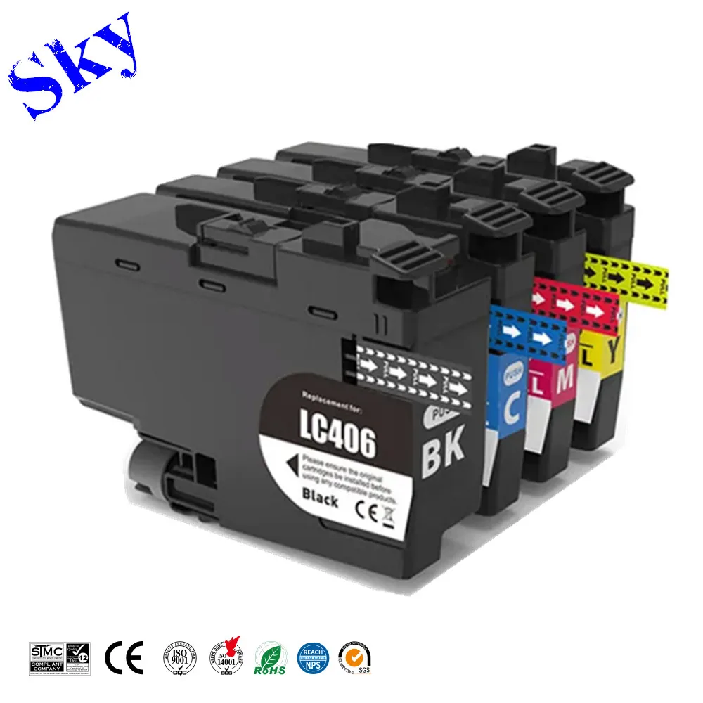 Sky LC406 LC-406 Compatible Ink cartridge For Brother HL-JF1 MFC-J4335 J4345 J4535 J5855 J5955 J6555 J6955  etc