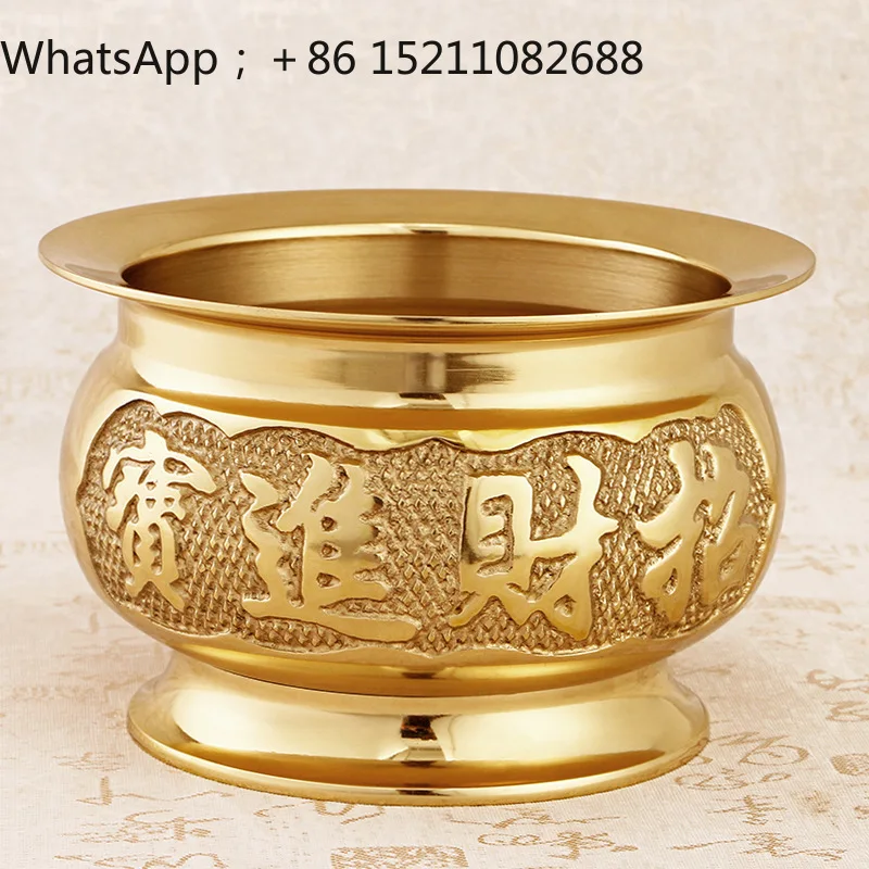 LLY Household Products All-copper large-edge incense burner brass ornament Xunli large-edge incense burner copper ornament