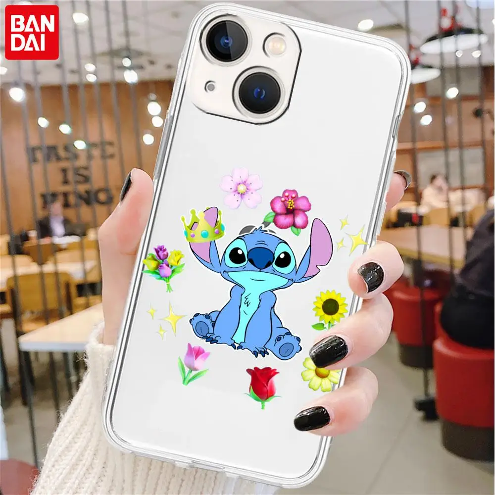 Śliczne Lilo ścieg etui do iPhone 13 12 15 11 Pro Max 7 8 12 mini Plus XR XS 15 Plus 15 Pro Max 15 TPU miękkie etui na telefon