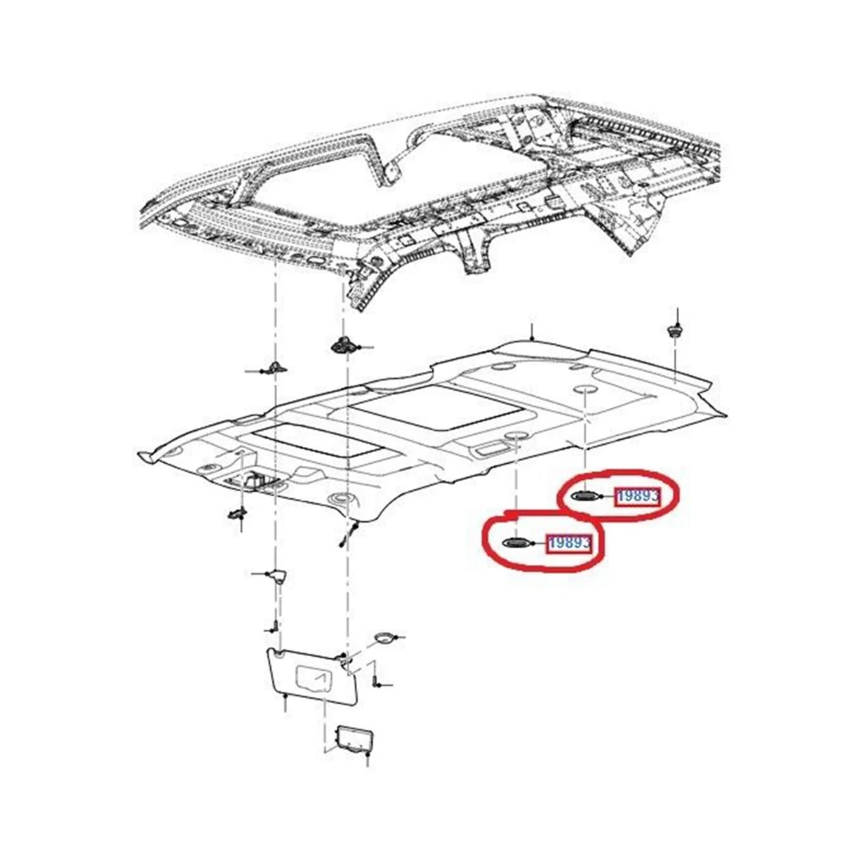 Car Ceiling Roof AC Heat Air Vent BB5Z-19893-CA for Ford Explorer Lincoln MKT 2011-2019 BL1Z-19893-AA BB5Z-19893-AA A