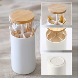 Press Type Pop Up Toothpick Box Cotton Swab Storage Case Organizer Toothpick Holder Dispenser Container