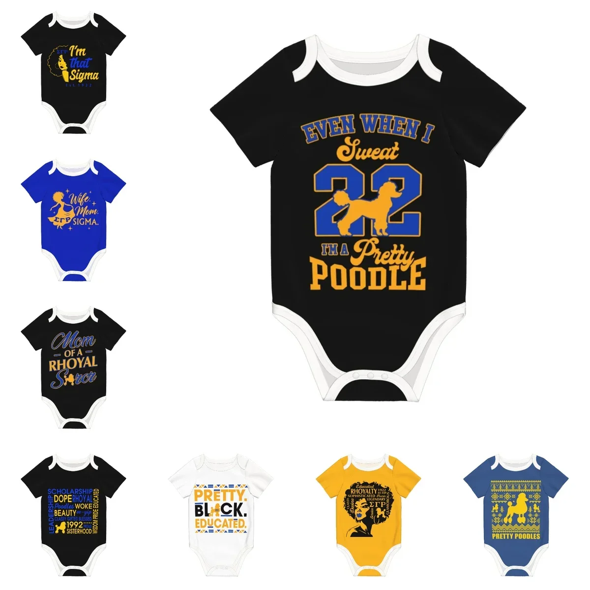 

Sigma SGR Gamma Rho Baby Bodysuit Unisex Shirt Newborn Onesie Boy Girl Undershirt Outfit Baby Romper