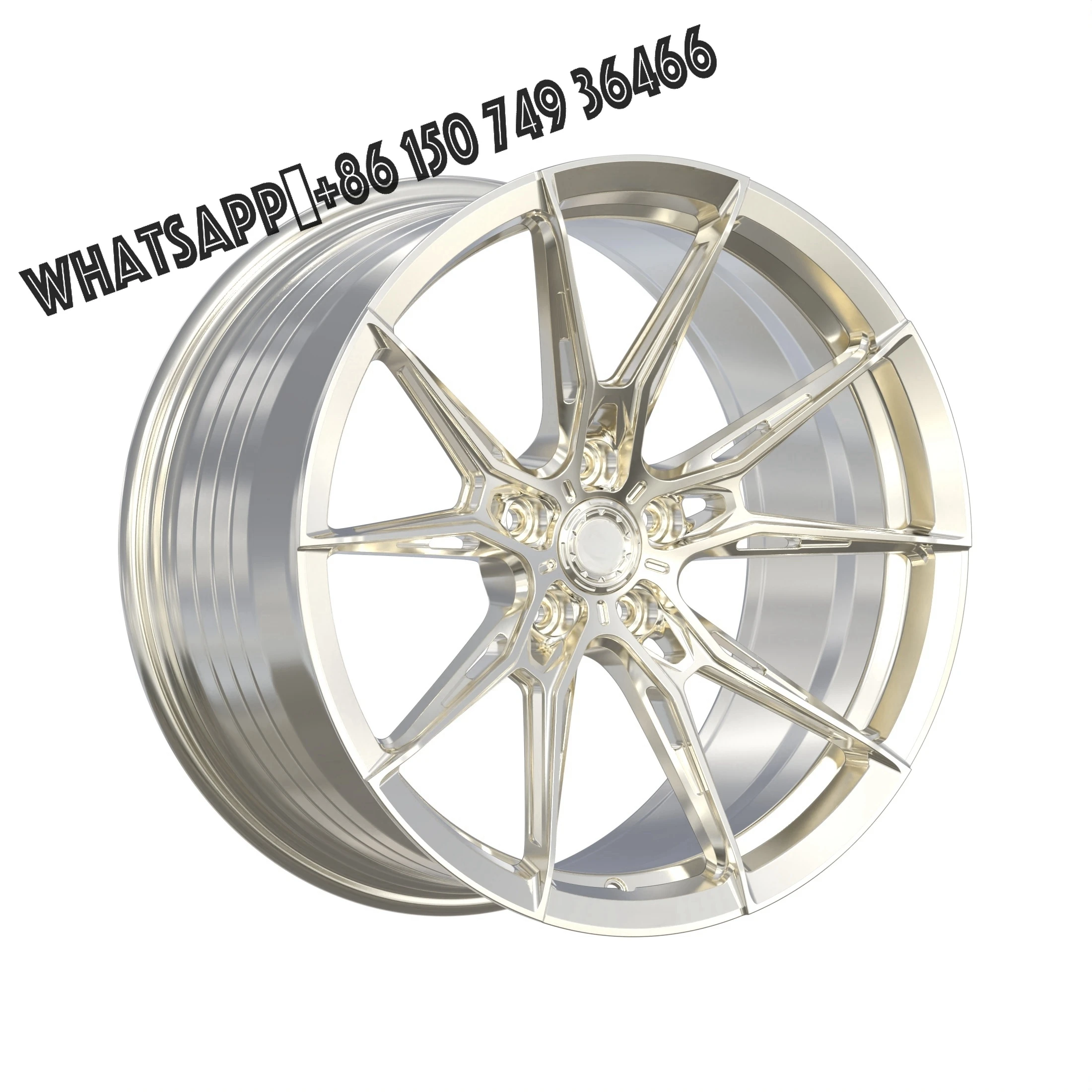 

CF.4-FF R Light Gold Ultra Concave Passenger Car Wheels R.2-FG Highest Quality Purest T6061-M Material Lightweight Forged Wheel