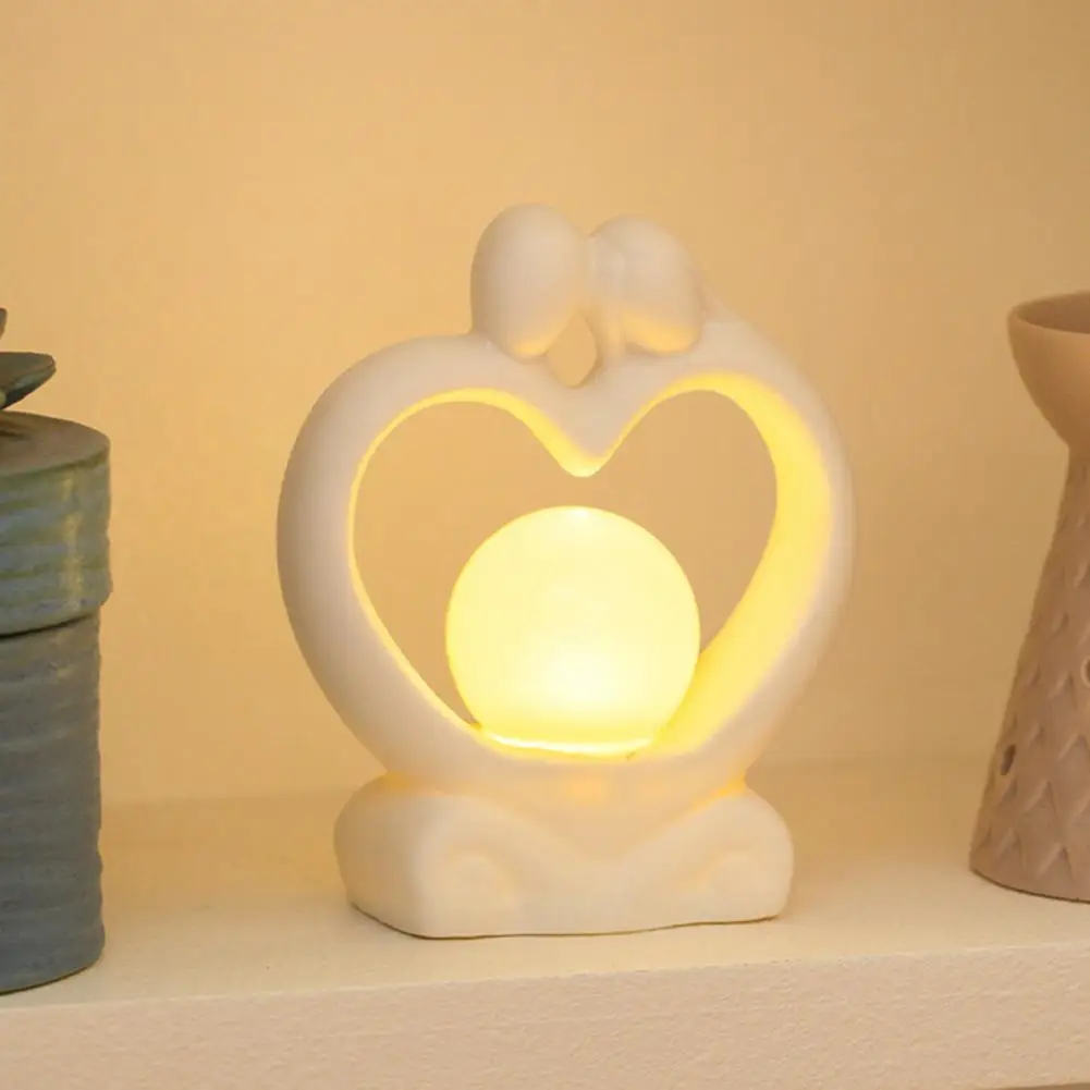 

Night Light for Bedroom Abstract Art Couple Night Light Sculpture for Home Decor Modern Minimalist Ceramic Figurine for Room