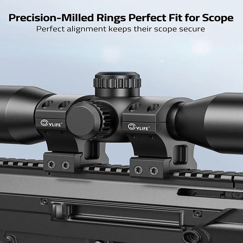CVLIFE 1 Inch Precision Scope Rings 2 Pieces Tactical Scope Mount with Installation Wrench for Picatinny & Dovetail Rails