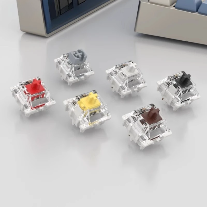 Mechanische Tastatur, Hot-Swap-fähiger Schaftkörper, Doppelfeder, praktisches und praktisches Computerzubehör für Gamer