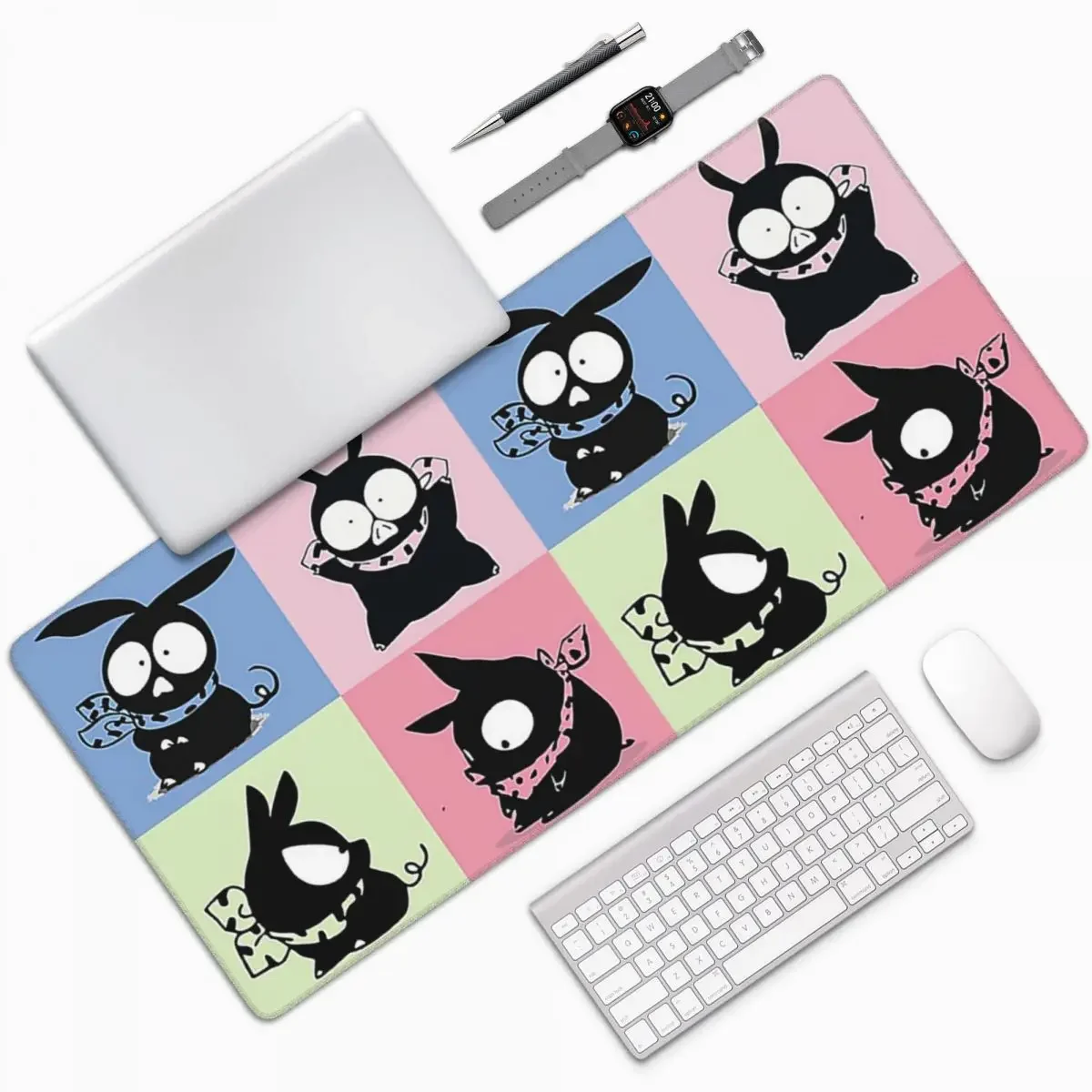 P Chan Ranma Large Mouse Pad Computer Keyboard Mouse Mat Gaming PC Laptop Desk Mat Office Accessories Table Mats