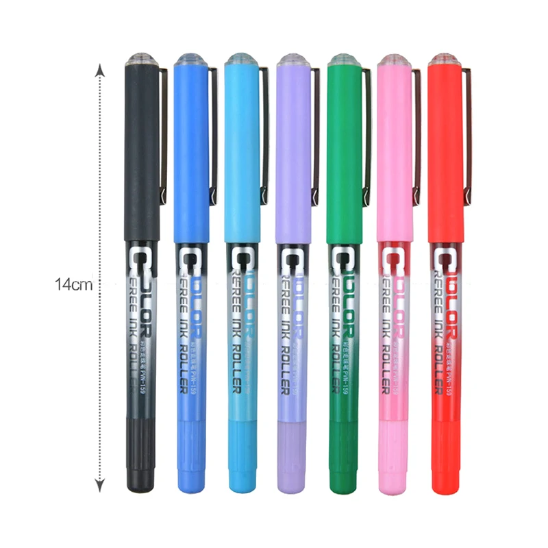 Kim Loại Bút Gel Thẳng Chất Lỏng Loại Màu Nước Văn Phòng Phẩm Văn Phòng Học Đồ Dùng Học Sinh Viết Гелевая Ручка 1