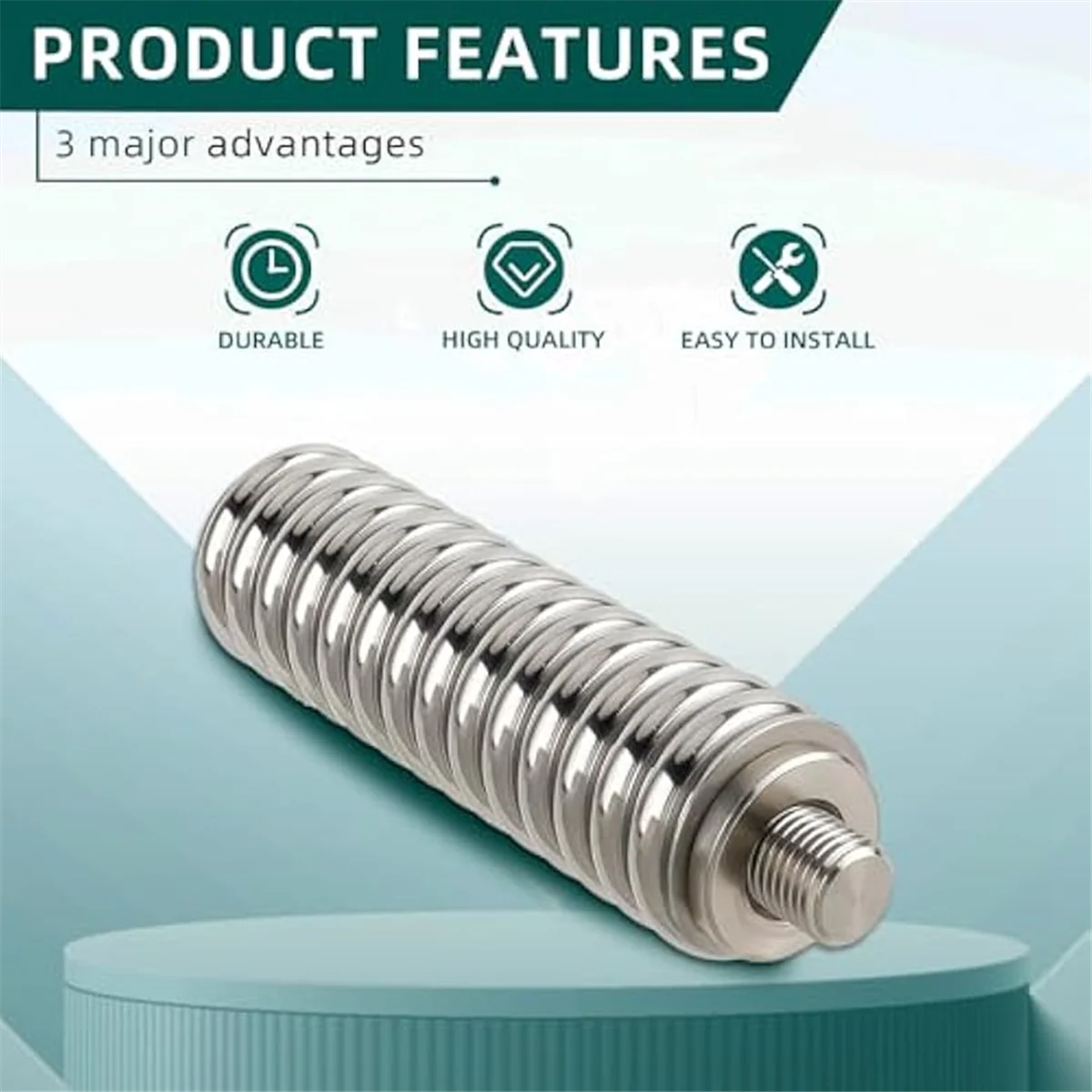 A002 2 قطعة هوائي CB الثقيل الربيع جبل يناسب المحمول/المركبة CB هوائي الراديو جبل 3/8-24 بوصة المواضيع الفولاذ المقاوم للصدأ