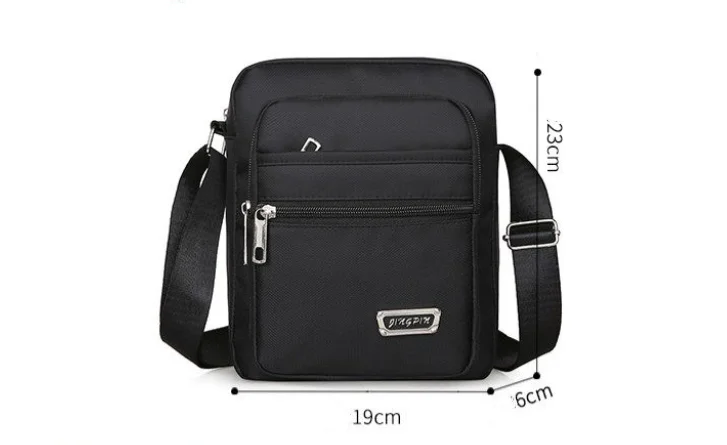 Sacos crossbody impermeáveis para homens, sacos de ombro masculinos de nylon, boy messenger bag, bolsas masculinas para viagem, mochila grande casual, cinza