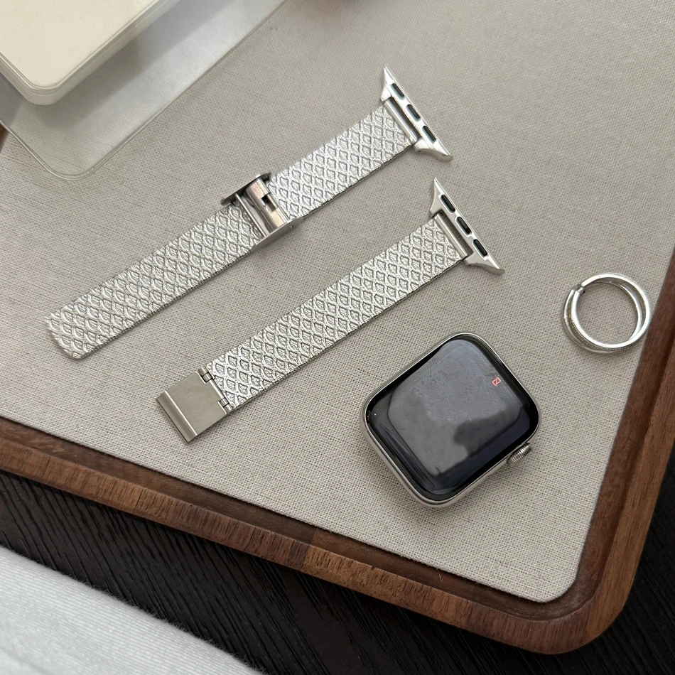 Stainless Steel Strap for Apple Watch 38 40 41 42 44 45 46 49mm Band Iwatch Series 10 9 8 7 6 5 4 3 SE Ultra Crow Feet Bracelet - Image 5