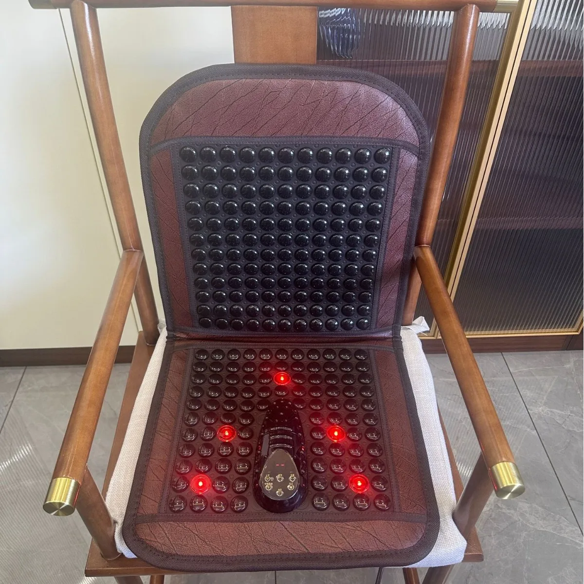 Voltage 220v Photon Energy Moxibustion Heating Cushion Tomalin Vibrates The Boss'S Chair Cushion Backrest Style Hip Warm Pad