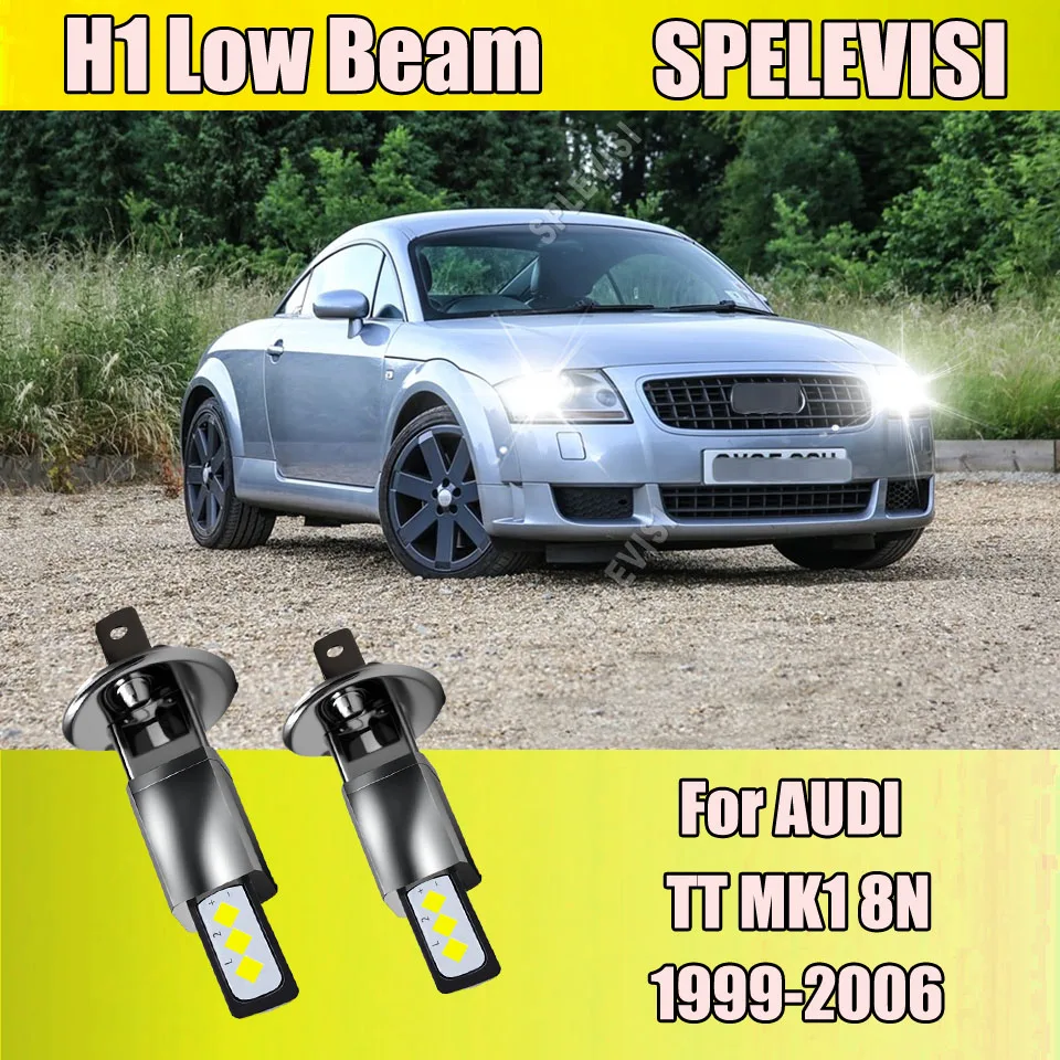 LED Headlight Mini Car Light CSP 6500K 1: 1 Size Lamp H1 448 Low Beam For Audi TT MK1 8N 1999-2006 2000 2001 2002 2003 2004 2005