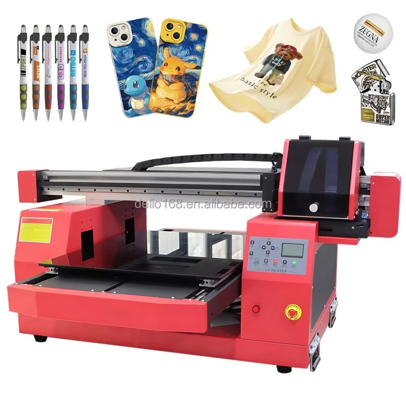Factory Direct 5060 Uv Printer Visual Position A2 50/60 Size Automatic Uv Inkjet Printer With Tx 800 for White, Color & Varnish