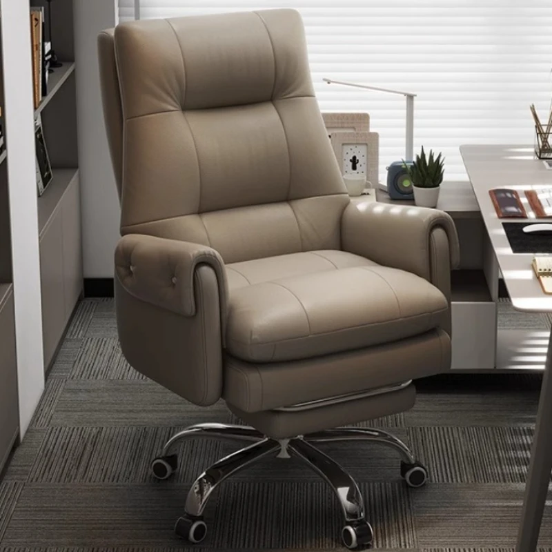 

Легкий роскошный стул из натуральной кожи, компьютерные столы, дешевые современные кресла для руководителей, расслабляющая сидячая удобная офисная мебель