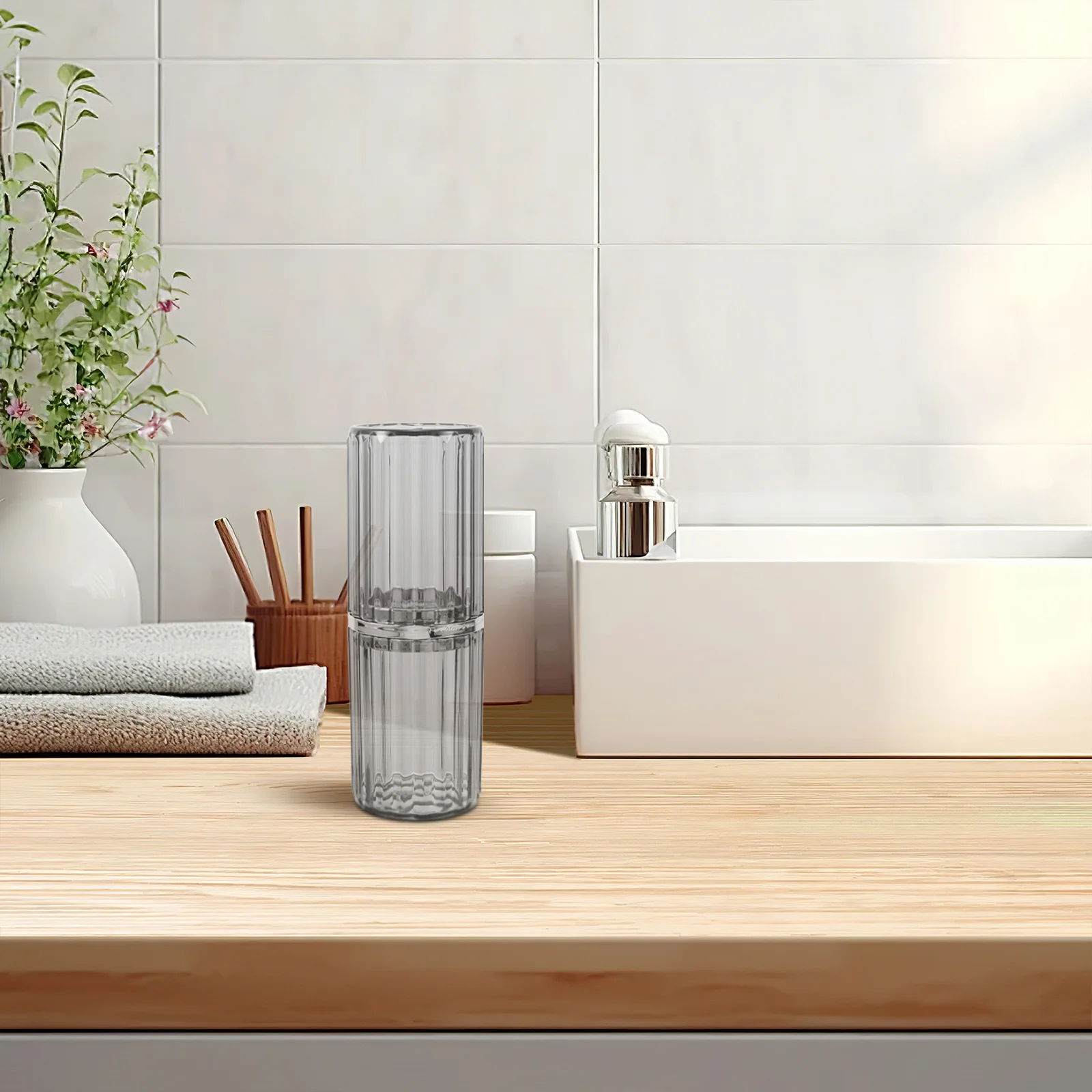 Toothbrush Travel Case Portable Organizer Container for Toothpaste Brush Bathroom Essentials Stylish Design Detachable