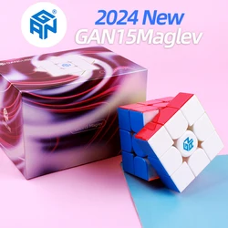 Nowa magnetyczna kostka prędkości GAN 15 Maglev bez naklejek 3x3 Professional gan 15 Magic Cube Puzzle Toys gan15 maglev Pro Cubo Magico