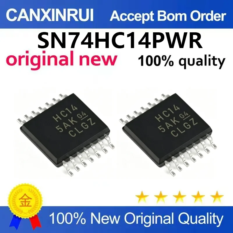 （5pcs-100pcs）Original genuine SN74HC14PWR TSSOP-14 six channel Schmitt trigger inverter logic chip