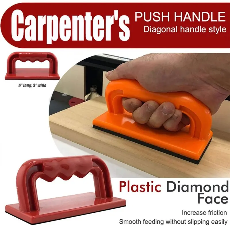 AAAN-Ergonomic Push Stick Woodworking Tool Table Saw Safety Device Reduce Non-Slip Wood Working Push Block