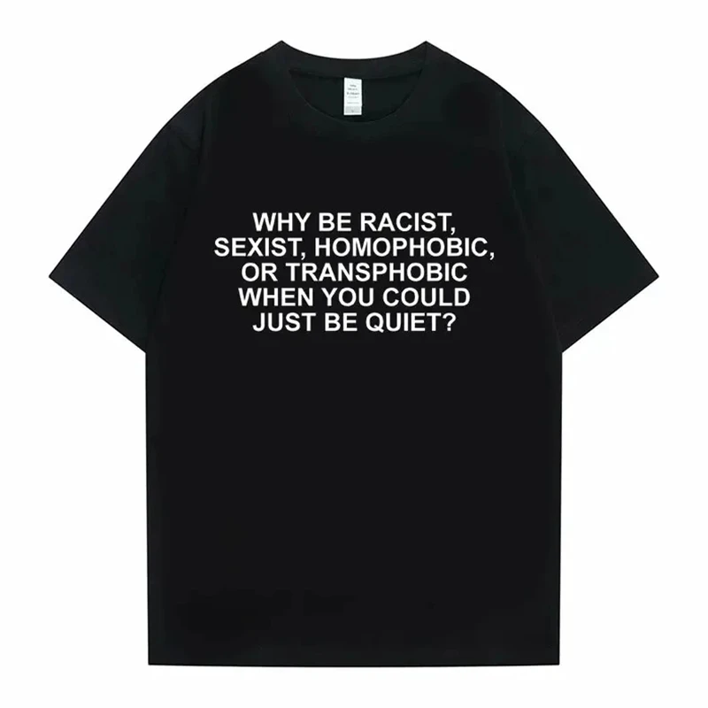 Why Be Racist Frank T-shirt Male Blond Hip Hop Trend Tshirt Ocean Hip-Hop Oversized T Shirt Men Women Casual Cotton Short Sleeve