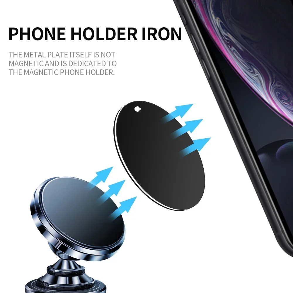 Metal Plate for Magnetic Car Phone Holder Bracket Self-adhesive Replacement Magnet Sticker For iPhone Samsung Xiaomi Stand Mount