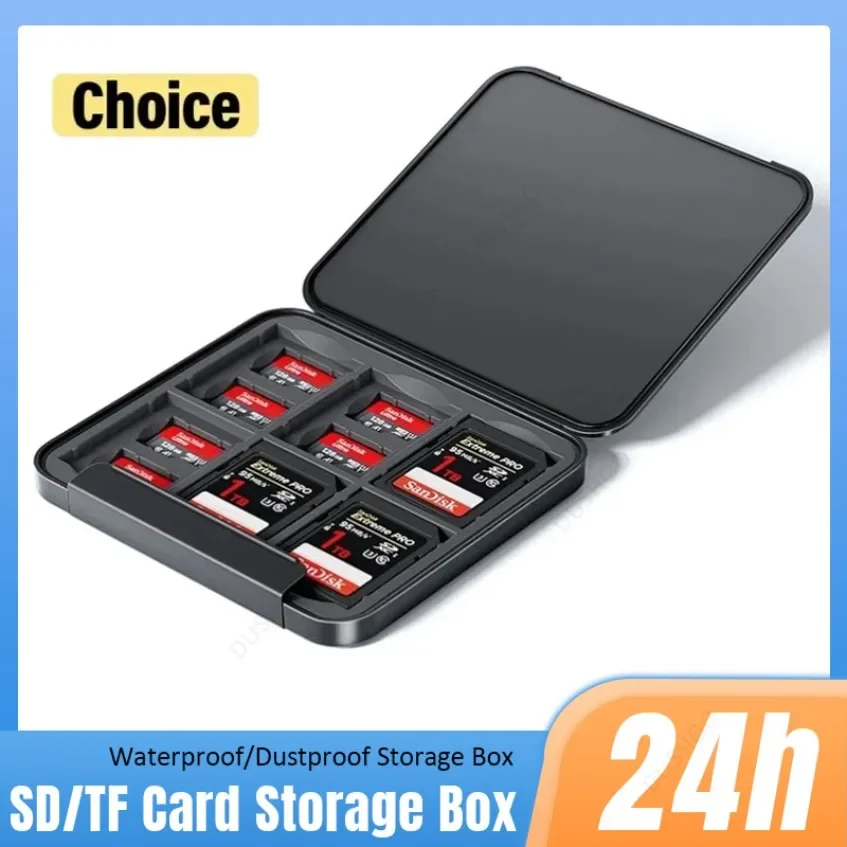 

Чехол-держатель для карт, водонепроницаемый, пылезащитный и противоударный чехол для карт памяти для SD/Micro SD TF, органайзер для хранения карт, защитная крышка