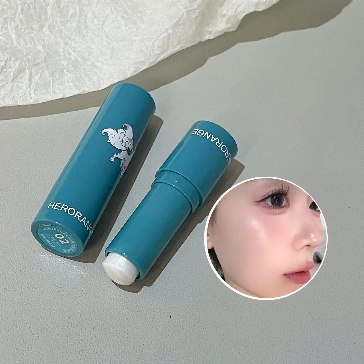 Herorange Multi Use Glow Stick Sheer Lightweight Multi Purpose for Highlighter Blush Lipstick Daily Makeup