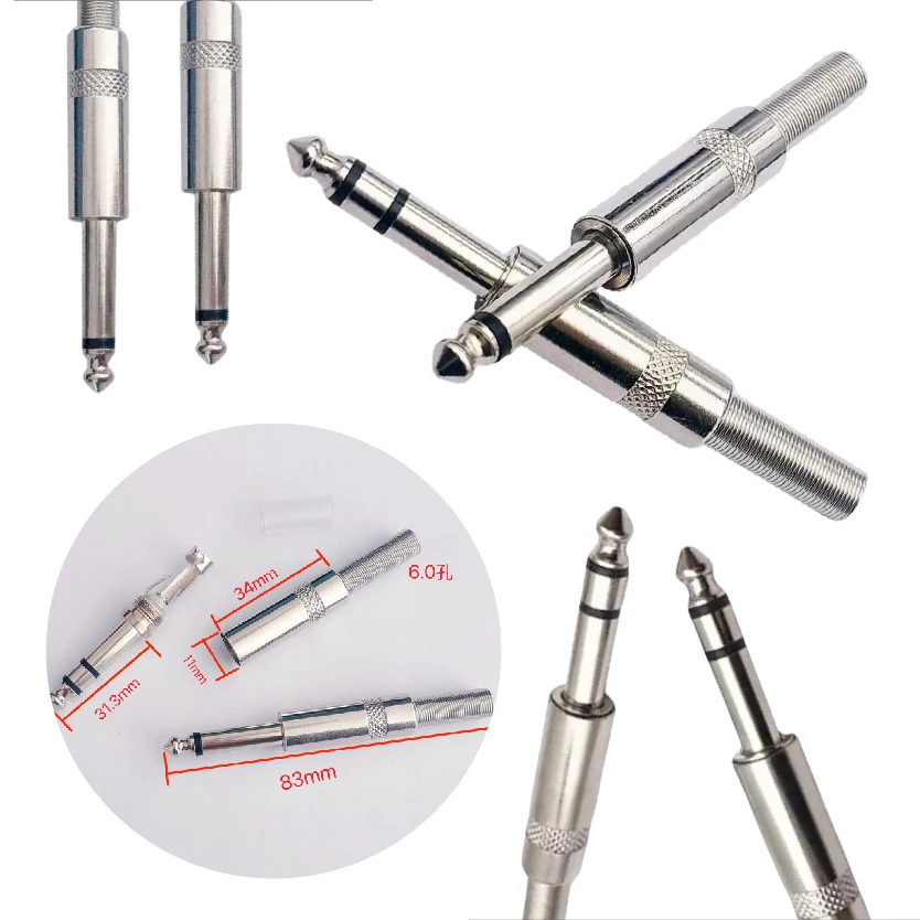 

Мужской моно стерео разъем 6,35 мм для аудиоустройства, микрофона, гитары