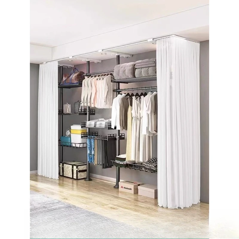 

Hanger thickening and thickening coat rack set device cabinet simple floor-to-ceiling bedroom clothes rod