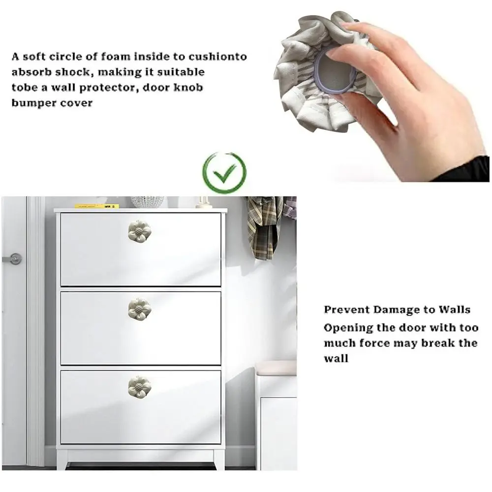 Washable Cotton Drawer Door Handle Gloves Dustproof Anti Static Children's Bumper Cover Round Knob Door Handle Cover Home