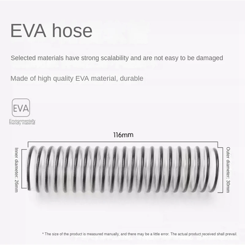 Abbr 1 peça para tineco piso série/dreame série purificador de chão universal tubo de esgoto mangueira espiral escova de chão tubo de conexão