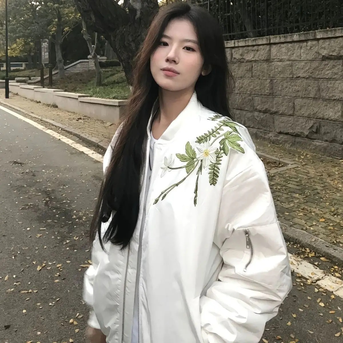 

American Retro Letter Embroidered Bomber Jacket Female Spring Autumn New College Style Baseball Uniform Stitching Jacket