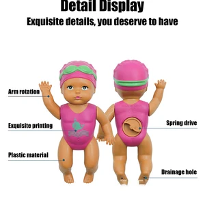 Mini Schwimmpuppe für Kinder, Babybadespielzeug in Kette, automatische Schwimmpuppe, Badespielzeug, 1PC 6 Hauptabsatzpuppenroboter - №5